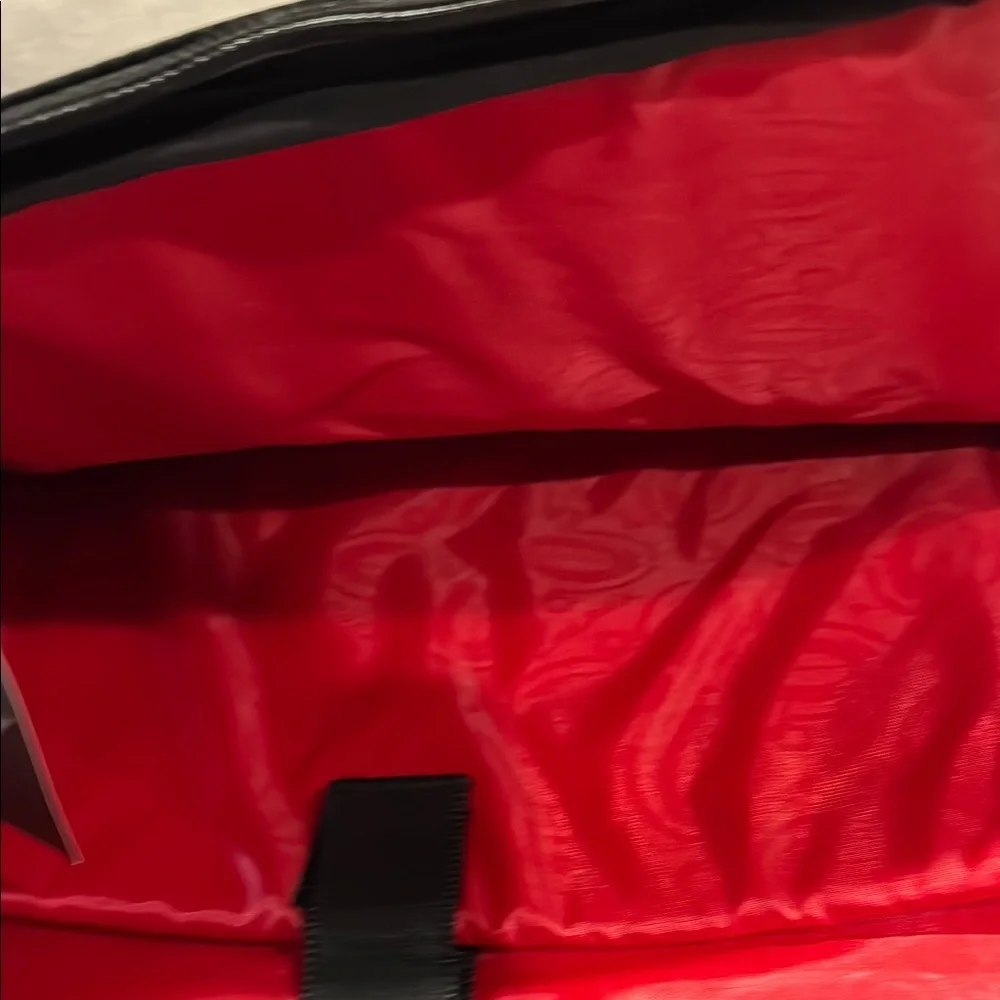 CALPAK Rolling Laptop Tote Carry On Wheeled Bag Black Red - Picture 8 of 13